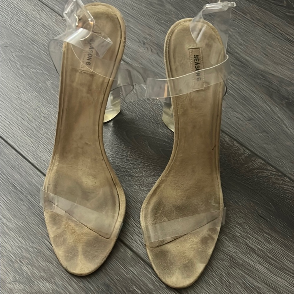 Yezzy “SEASON 6” Women's Clear Strap Heels